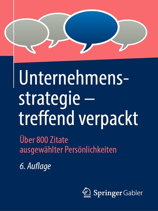 Title details for Unternehmensstrategie – treffend verpackt by Springer Fachmedien Wiesbaden GmbH - Available